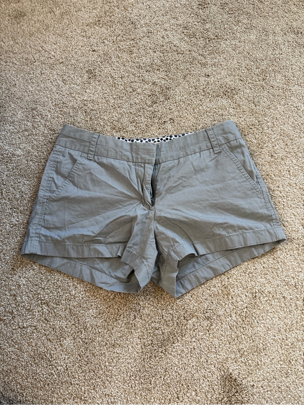 J.Crew 100% Cotton Light Grey Chino Shorts Size 4